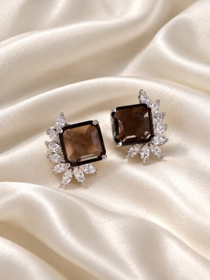 Starlet Studs premium silver-plated earrings